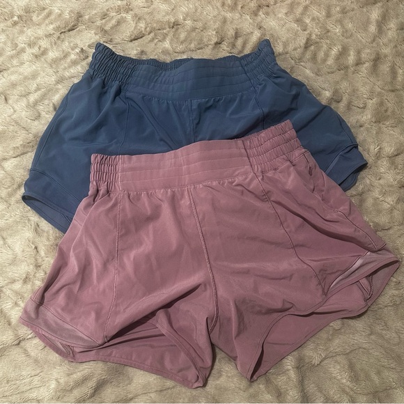 Lululemon Pink and Blue Hotty Hot HR Shorts - Picture 3 of 5